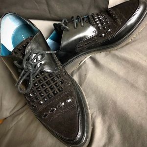 Marc Jacobs - Stud Leather Suede Creeper Black 9